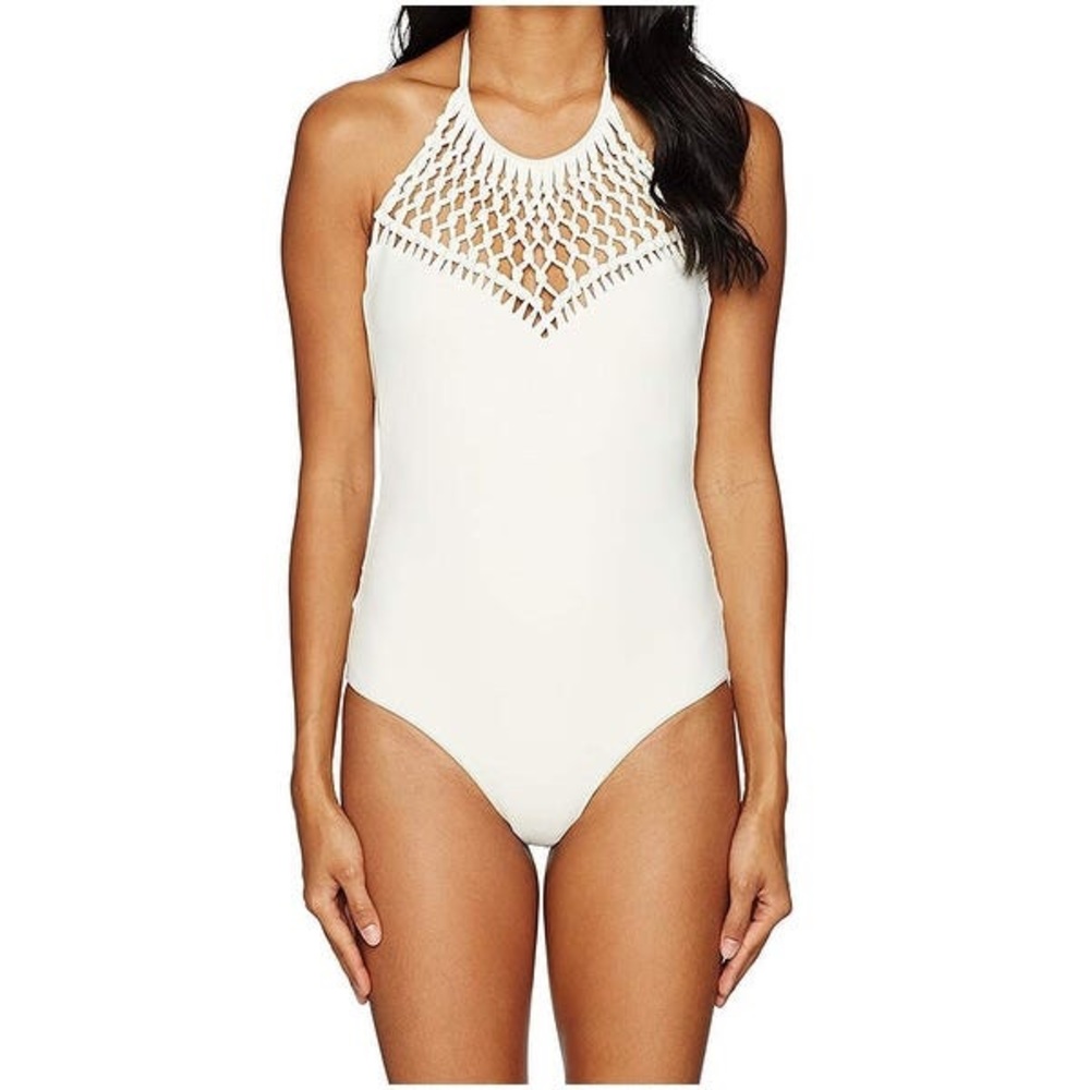 Billabong White Ivory Women’s Halter One-Piece
